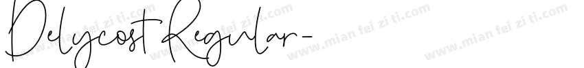 Delycost Regular字体转换